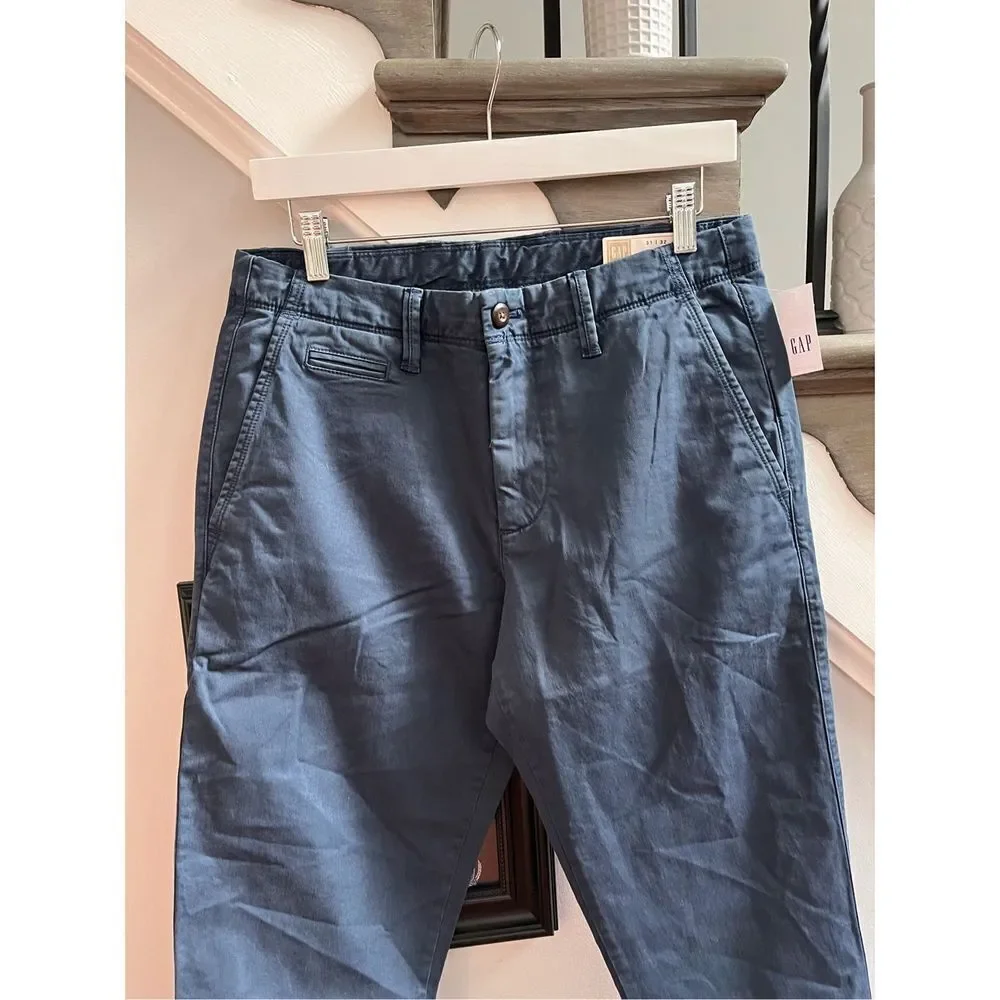 Gap Blue Sunwashed Khaki Pants sz 31X32 NWT